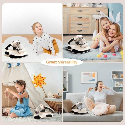 Aspirador de Tapicerías JIGOO S100 350W 12 KPa Blanco Doble Depósito