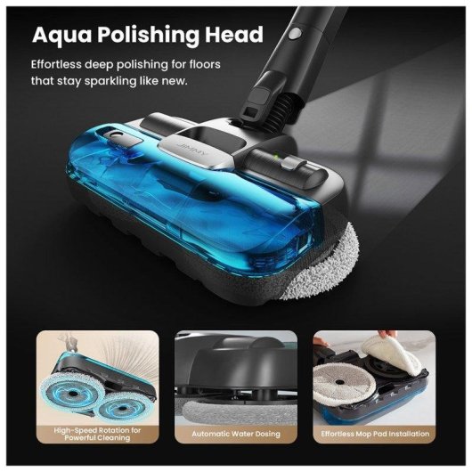 Akku Staubsauger Jimmy JV9 Pro Aqua 500W 65 Min 0,6L Grau