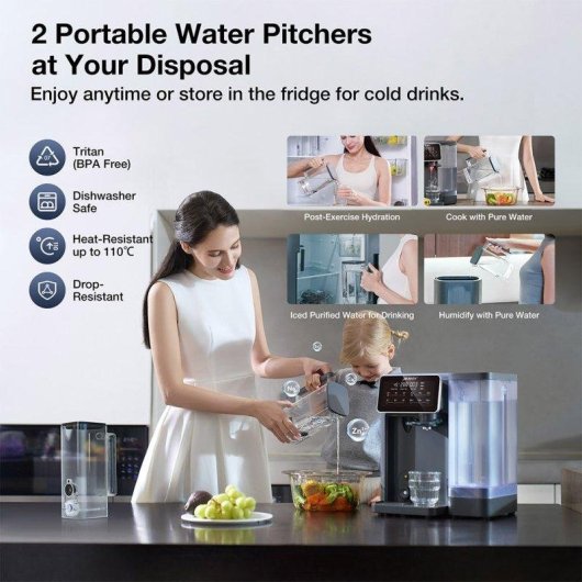 Purificador de agua JIMMY R9 con ósmosis inversa y calentamiento instantáneo