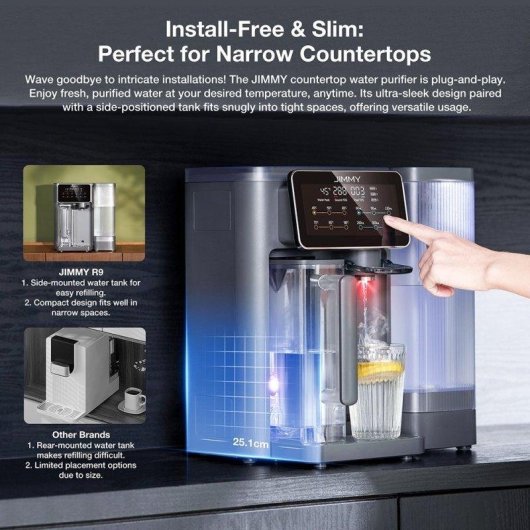 Purificador de agua JIMMY R9 con ósmosis inversa y calentamiento instantáneo