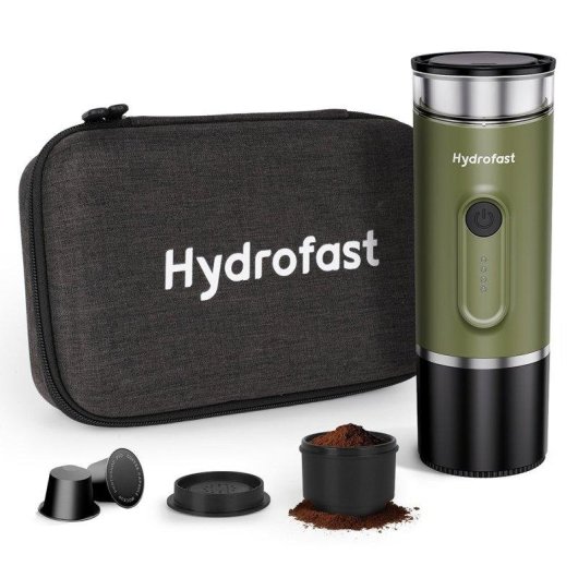 Tragbare Espresso-Kaffeemaschine Hydrofast PO-100 7800mAh 15 Bar kabellos