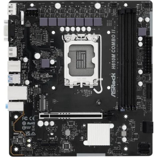 Carte mère ASRock H610M COMBO II Intel H610 LGA 1700 DDR4/DDR5 Micro ATX