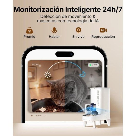 Comedero Inteligente Petkit YumShare SOLO 2 Cámara AI 1080p Reconocimiento Facial