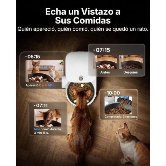 Comedero Inteligente Petkit YumShare SOLO 2 Cámara AI 1080p Reconocimiento Facial