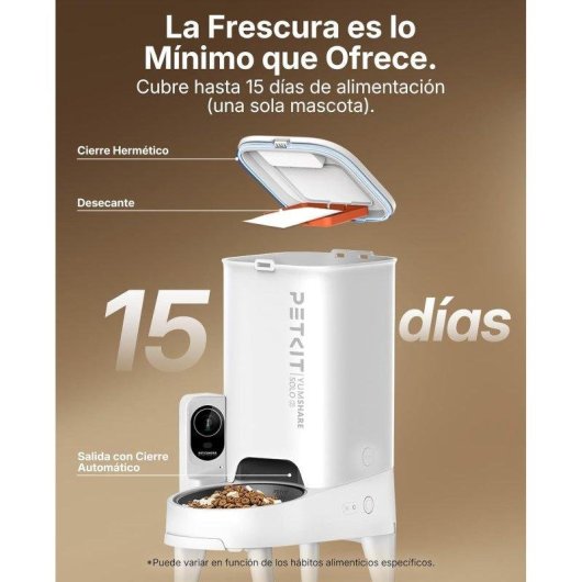 Comedero Inteligente Petkit YumShare SOLO 2 Cámara AI 1080p Reconocimiento Facial