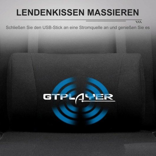 Sedia Gaming GTPLAYER Poggiapiedi Massaggio USB Regolabile