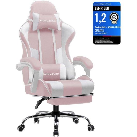 Sedia Gaming GTPLAYER Ergonomica con Poggiapiedi Massaggio Lombare