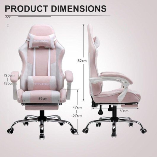 Sedia Gaming GTPLAYER Ergonomica con Poggiapiedi Massaggio Lombare