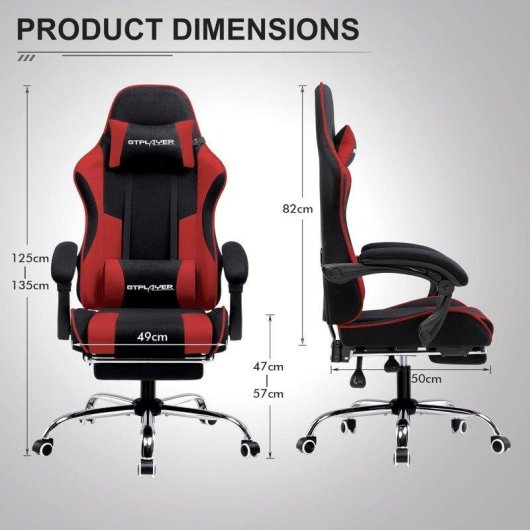 Sedia GTPLAYER Gaming Ergonomica con Riposo Piedi
