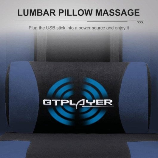 Sedia Gaming GTPLAYER Poggiapiedi Massaggio Lombare