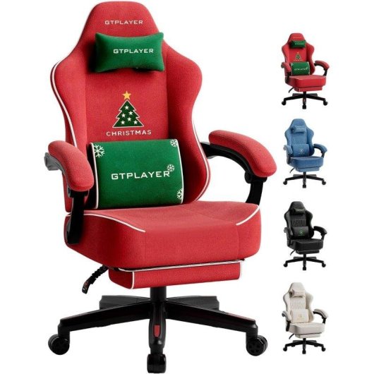 Silla Gaming GTPLAYER con Reposapiés y Reposabrazos Sincronizados