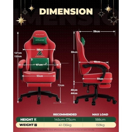 Silla Gaming GTPLAYER con Reposapiés y Reposabrazos Sincronizados
