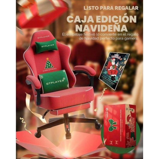 Silla Gaming GTPLAYER con Reposapiés y Reposabrazos Sincronizados