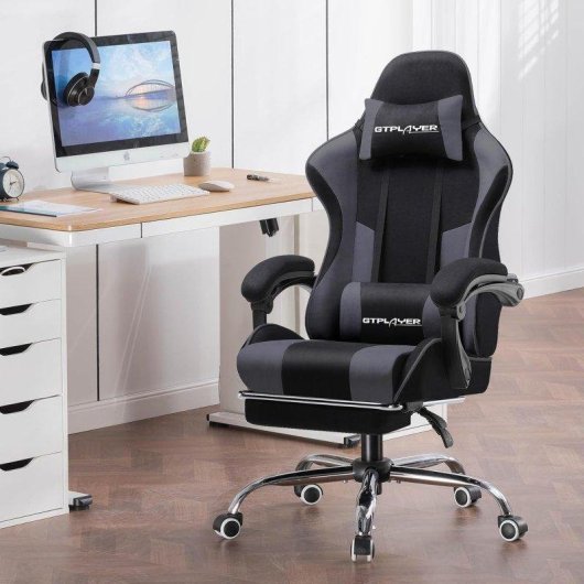 Sedia GTPLAYER Gaming Reposapiedi Massaggio Lombare