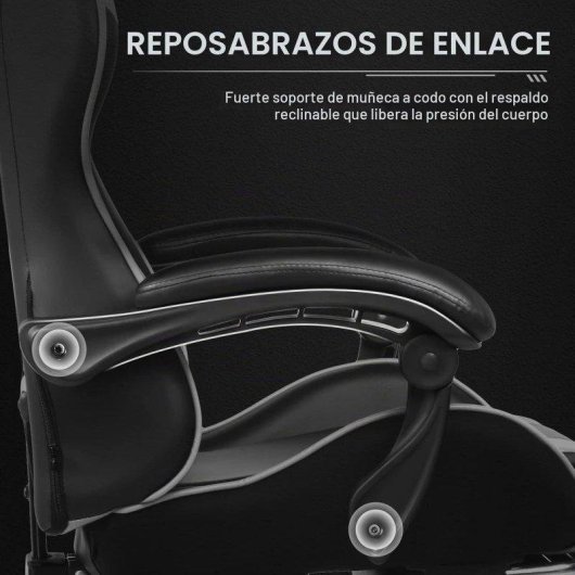 Cadeira Gaming GTPLAYER Ergonómica com Massagem Lombar e Apoio para Pés