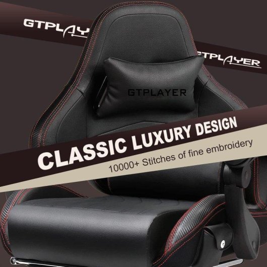Cadeira Gaming GTPLAYER Reposapiés Altifalantes 151kg Preto-Vermelho