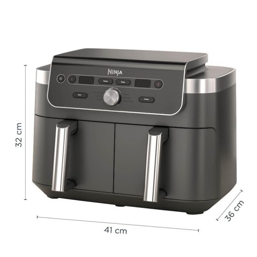 Heißluftfritteuse Ninja DualZone MAX 9,5L 2470W Doppel mit Display