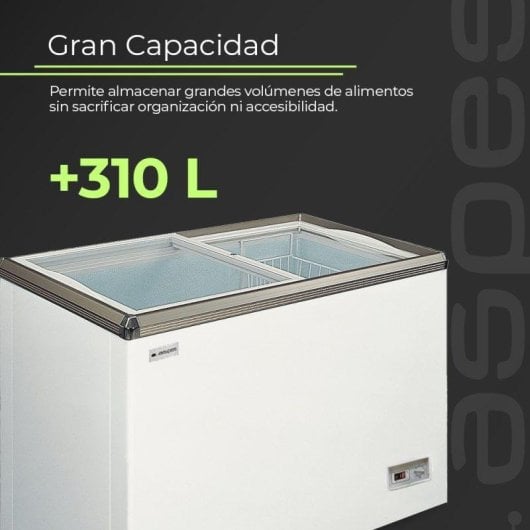 Congelador horizontal Aspes ACHH3501DDCG 312 litros eficiencia C