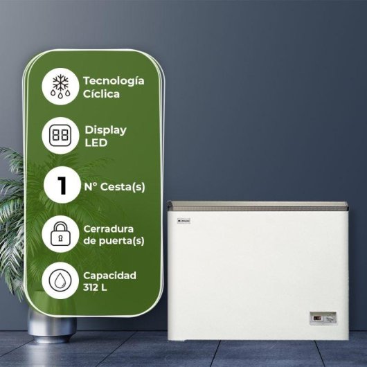 Congelador horizontal Aspes ACHH3501DDCG 312 litros eficiencia C