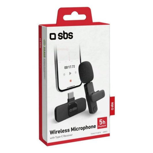 Microfono SBS TEMICTYCBTK lavalier wireless con ricevitore e trasmettitore