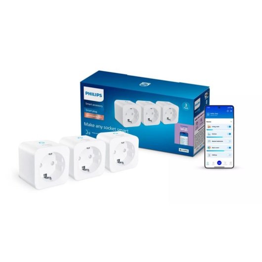 Enchufe inteligente Philips Matter Tipo F Wifi Control por voz y consumo