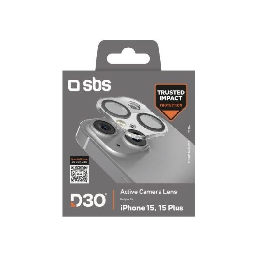 Protector de lente de cámara SBS para iPhone 15/15 Plus vidrio templado resistente a impactos