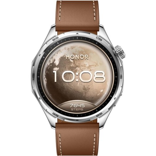 HONOR Watch 6 Bluetooth GPS NFC 46mm Aço Castanho Tamanho Único