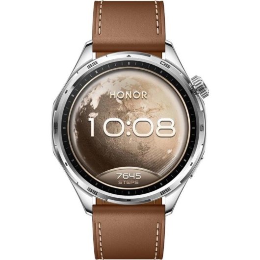 HONOR Watch 6 Bluetooth GPS NFC 46mm Acier Marron Taille Unique
