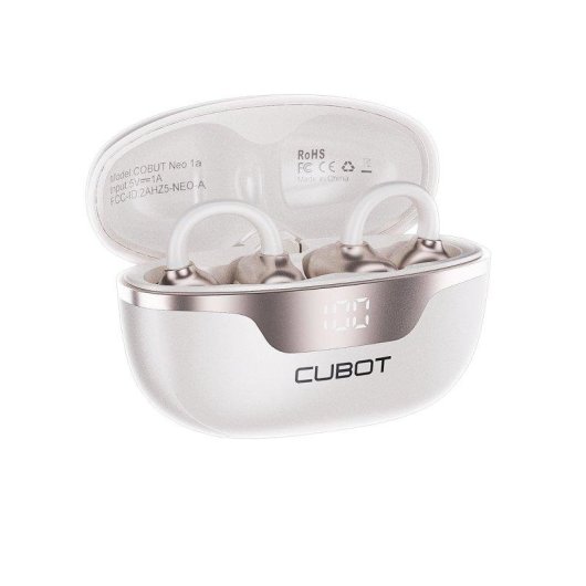Auriculares Cubot Neo 1a inalámbricos Bluetooth 6.0 ultraligeros deportivos blancos