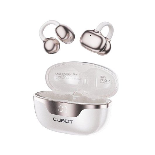 Auriculares Cubot Neo 1a inalámbricos Bluetooth 6.0 ultraligeros deportivos blancos