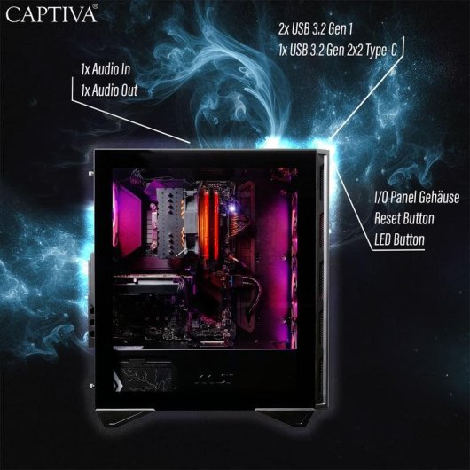 PC Sobremesa Captiva 93258 AMD Ryzen 5 7500F 32GB 2TB SSD RTX 5060 Ti