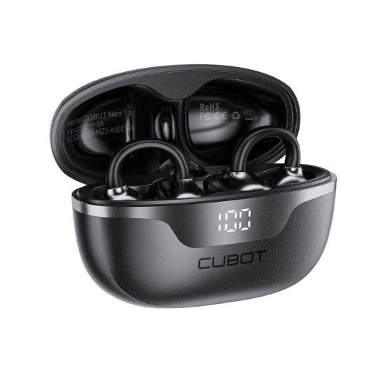 Auriculares Cubot Neo 1a inalámbricos Bluetooth 6.0 ultraligeros con IPX5 negro