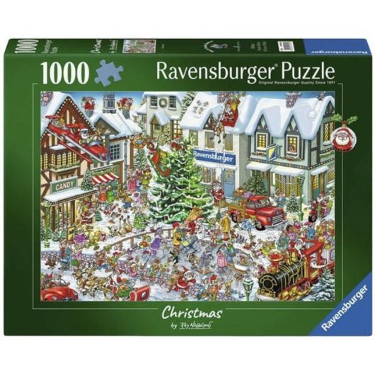 Puzzle Ravensburger Ray Nicholson Wimmelbild Weihnachten 1000 piezas