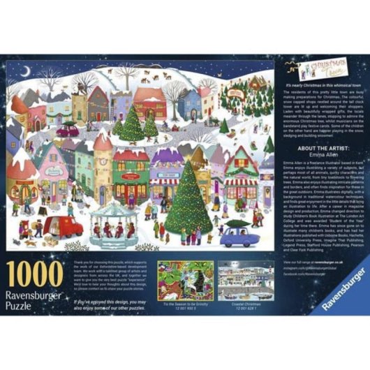 Puzzle Ravensburger Cidade de Natal Encantadora 1000 Peças