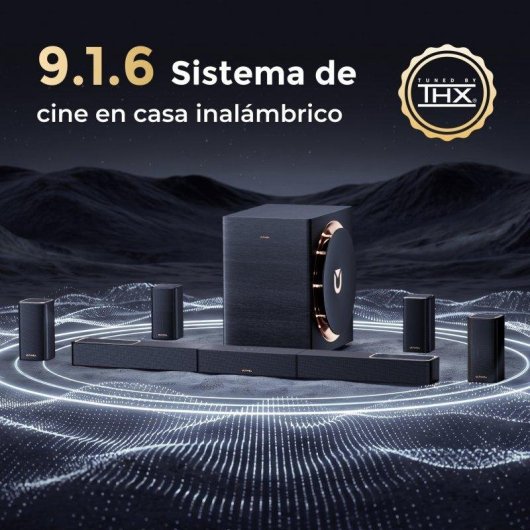 Barra de Sonido Ultimea Skywave X100 9.1.6 1500W HDMI eARC Bluetooth THX