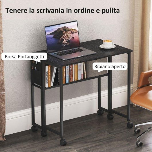 Scrivania Aosom Salvaspazio Ribalta Pieghevole