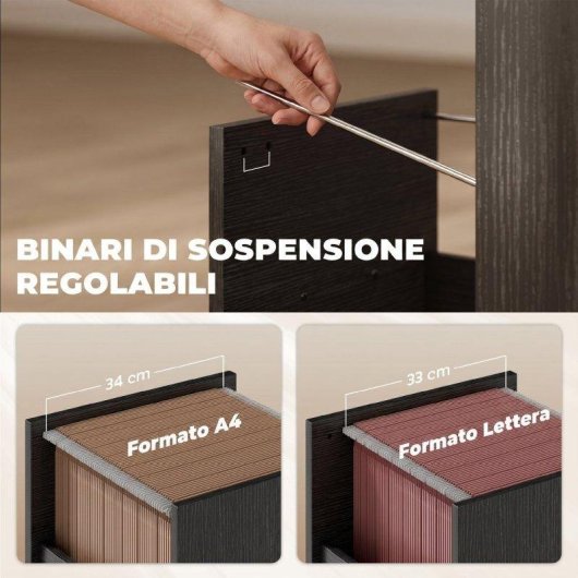 Scrivania Moderna Aosom con Cassetti Porta Tastiera