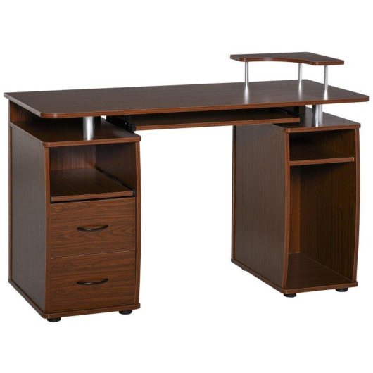 Scrivania per Computer Aosom 120x55x85 Marrone
