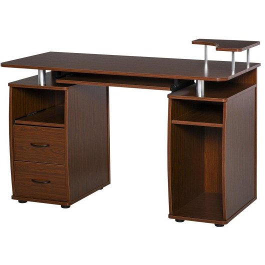 Scrivania per Computer Aosom 120x55x85 Marrone