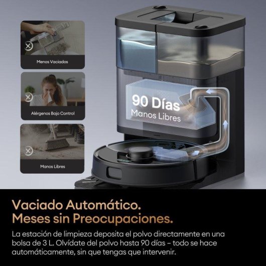 Robot Aspirapolvere Ultenic 25000 Pa Navigazione LiDAR Autopulente