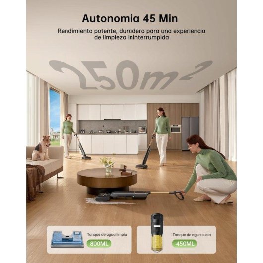 Aspirateur sans Fil Vactidy X7 20KPa Inclinaison 180° 3 en 1