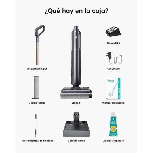 Aspirateur sans Fil Vactidy X7 20KPa Inclinaison 180° 3 en 1