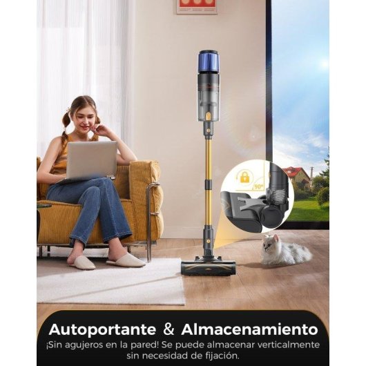 Aspiradora sin bolsa Proscenic PU15 650W 75 kPa 70 min Antienredos HEPA H12