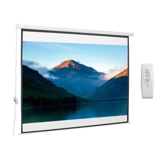 Aosom Telo Proiettore Motorizzato 84" Formato 4:3 con Telecomando