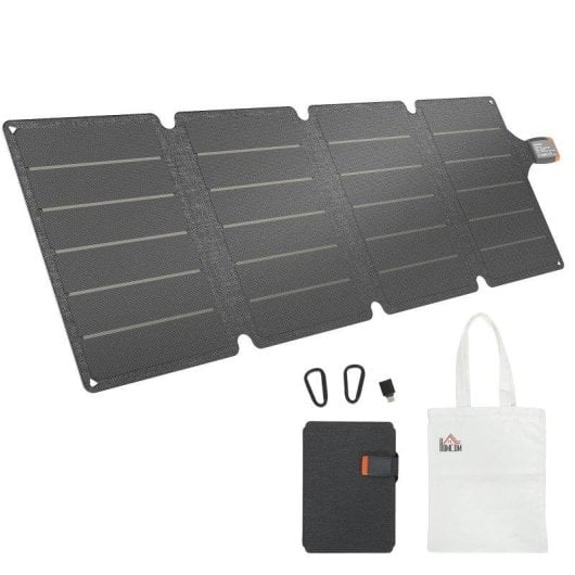 Pannello Solare Aosom 36W – 1 porta USB-C – Pieghevole – Resistenza IP67