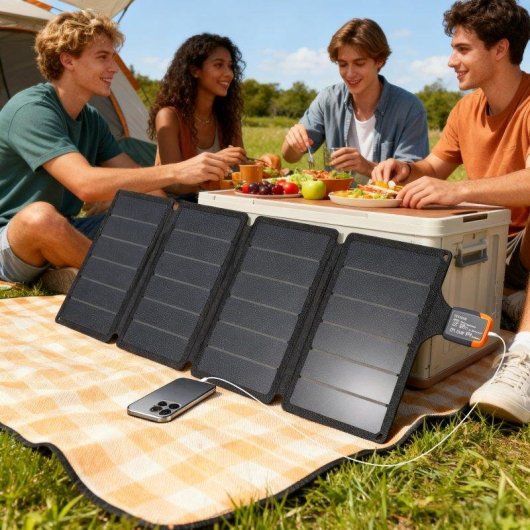 Pannello Solare Aosom 36W – 1 porta USB-C – Pieghevole – Resistenza IP67