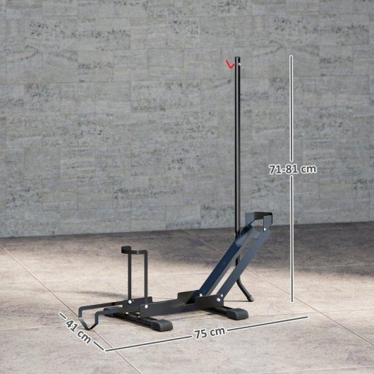 Supporto bici regolabile Aosom 75x41x71-81 cm nero