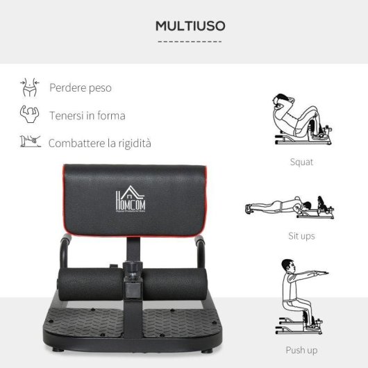 Macchina Squat 3 In 1 Aosom Multifunzione Acciaio