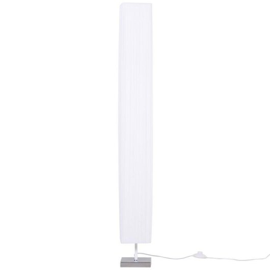 Lampada Da Terra Aosom Design Moderna Tessuto 14x14x120cm Bianco
