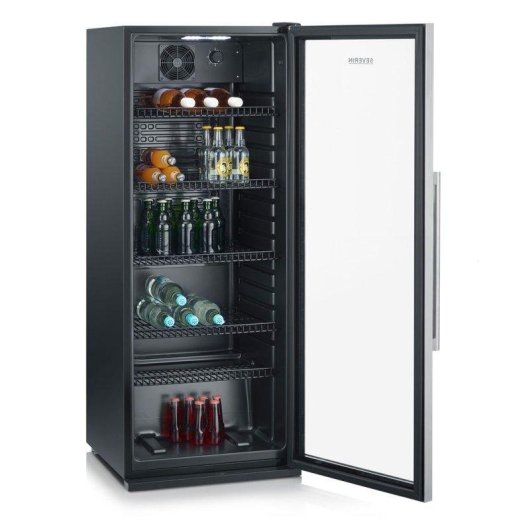 Refrigerador Severin FKS 8841 para bebidas 241L puerta cristal LED negro